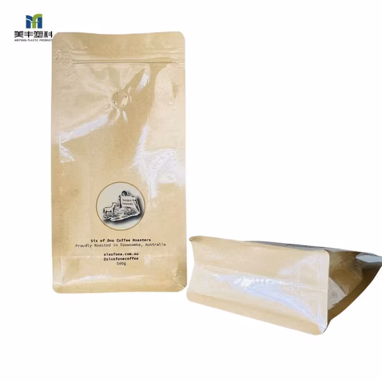 Custodia per finestra in carta kraft biodegradabile per spezie/insalata/salsa/caramelle/caffè/sacchetti per imballaggio in plastica/sacchetto con cerniera per conservazione alimenti per imballaggio con chiusura a zip grado BPA